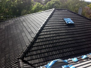 newly painted tile roof