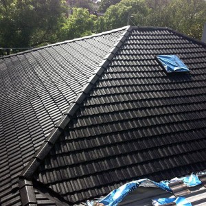 black painted roof