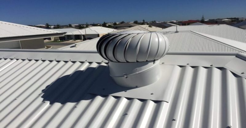Whirlybird Installed On A Metal Roof